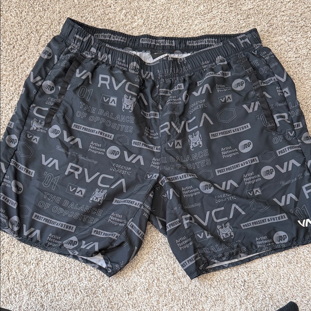 RVCA Men's Graphic Black Shorts